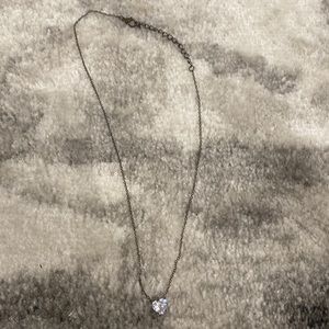 Gold silver heart necklace